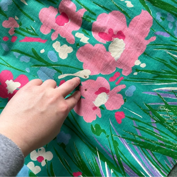 VTG 80s Retro Bright Abstract Floral Spring time Skirt - Picture 5 of 8